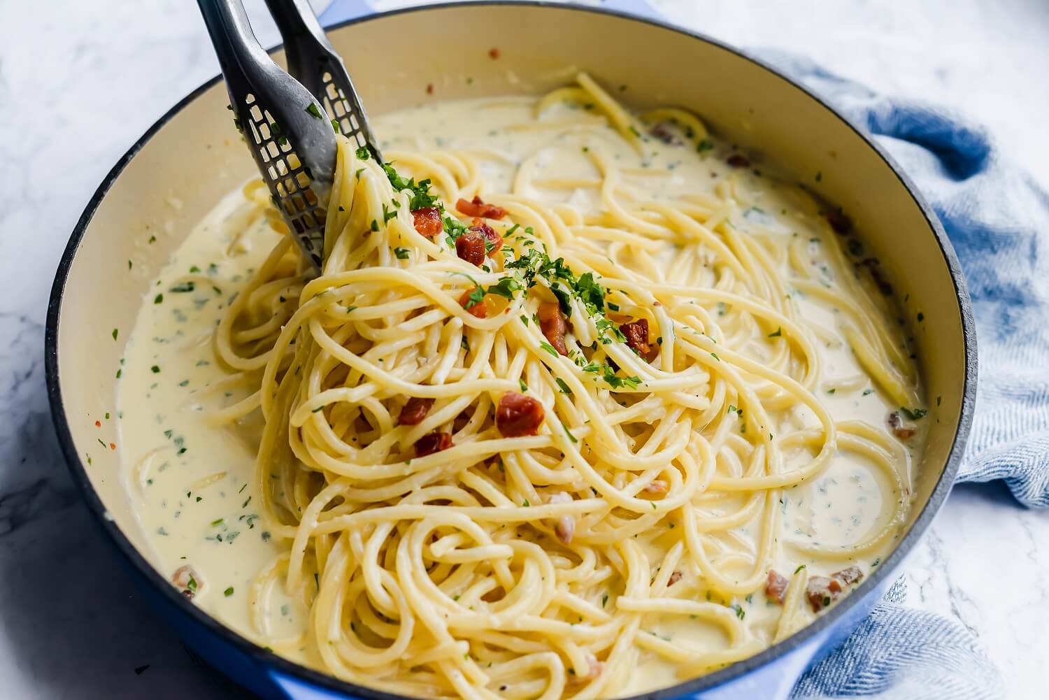 Spaghetti Creamy Carbonara Recipe . Dairy