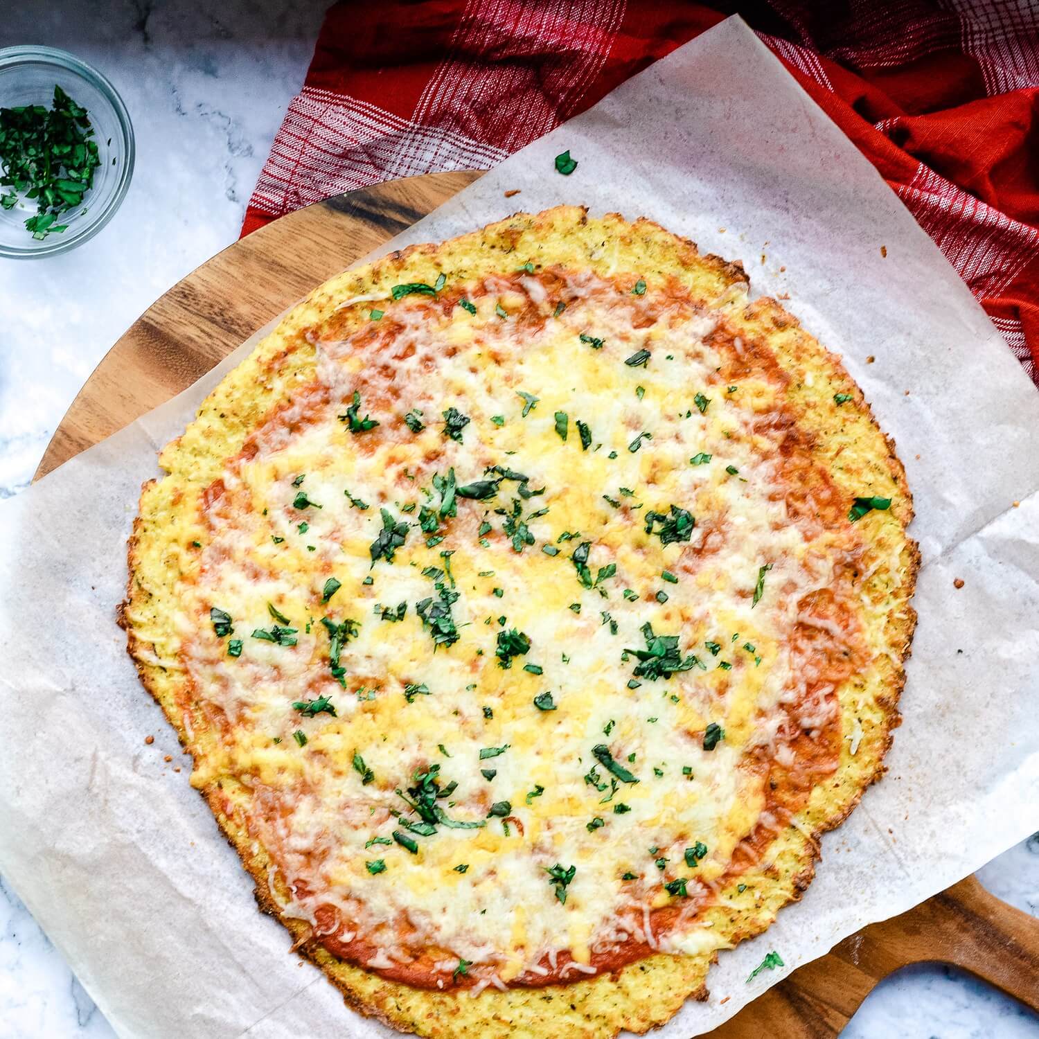 Cheese Pizza with Cauliflower Crust | U.S. Dairy