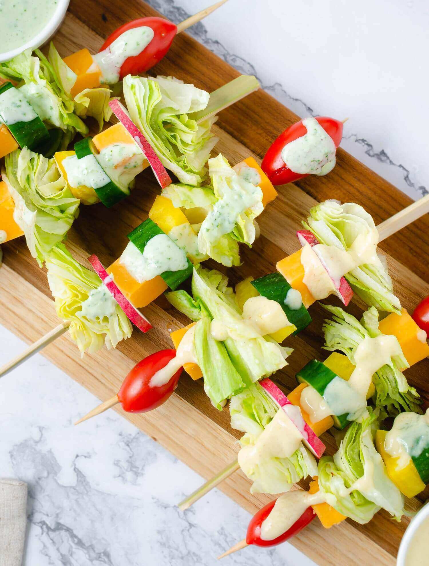 Salad on a Stick with Cilantro Lime Dressing | U.S. Dairy